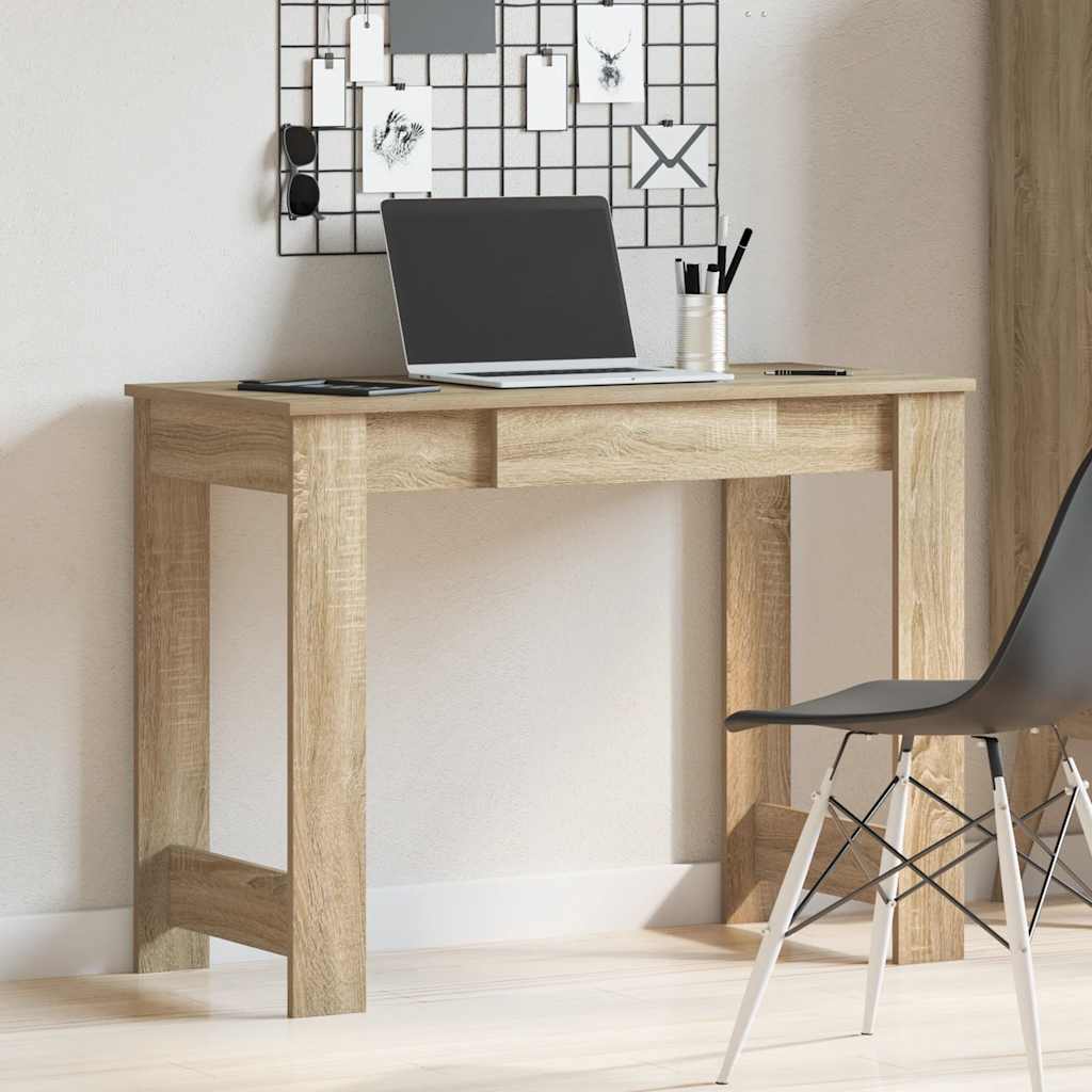 Rašomasis stalas, sonoma ąžuolo, 100x45x75cm, apdirbta mediena