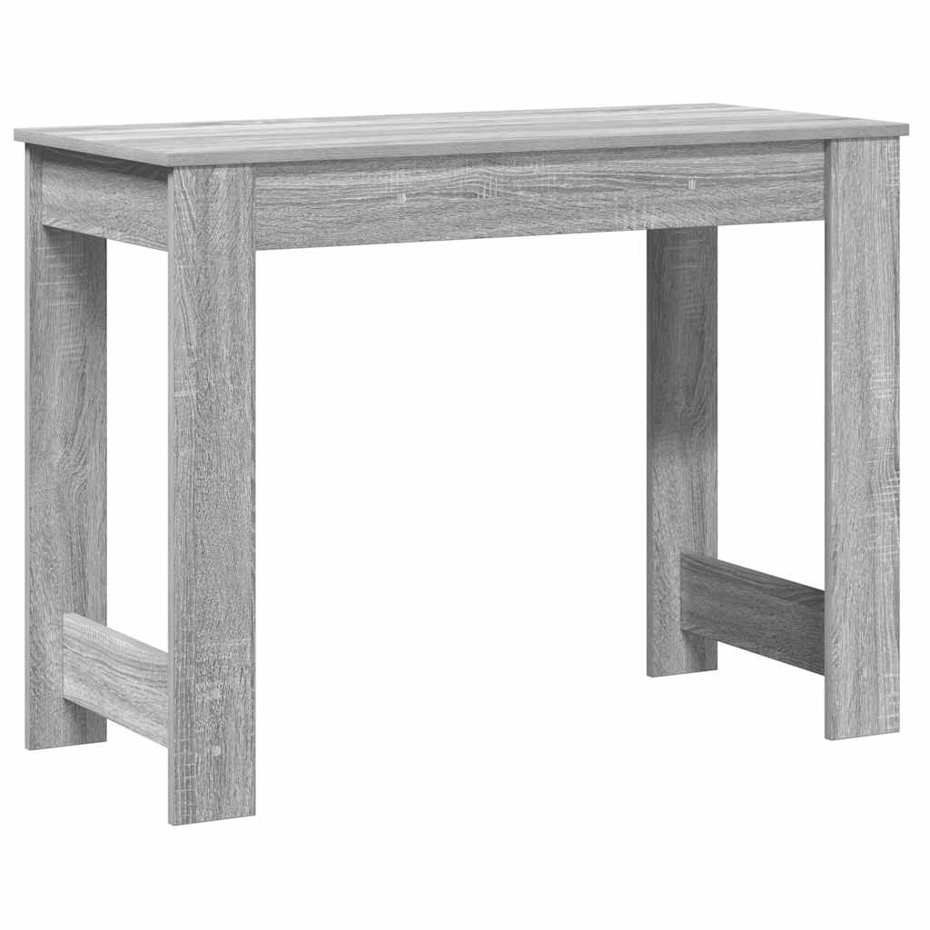 Desk, gray oak, 100x45x75cm, engineered wood