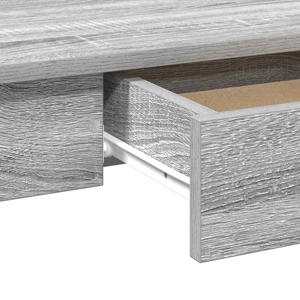 Desk, gray oak, 100x45x75cm, engineered wood