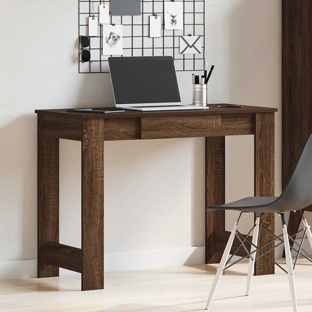 Rašomasis stalas, rudas ąžuolo, 100x45x75cm, apdirbta mediena