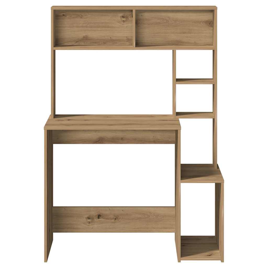 Desk with shelves, artisan, 100x45x140cm, wood