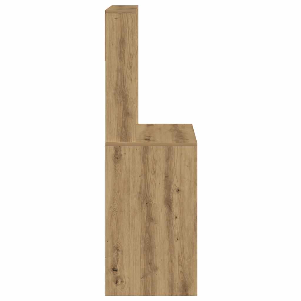 Desk with shelves, artisan, 100x45x140cm, wood