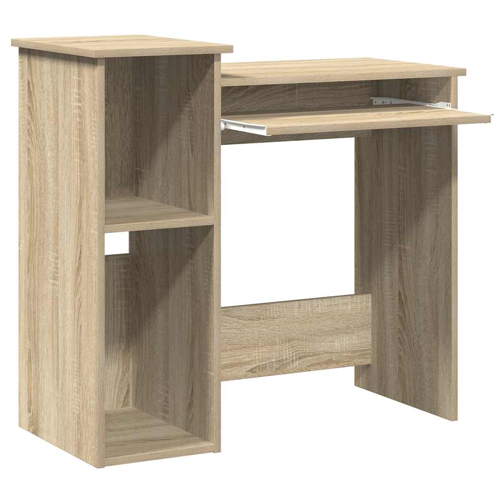 Desk with shelves Sonoma oak engineered wood