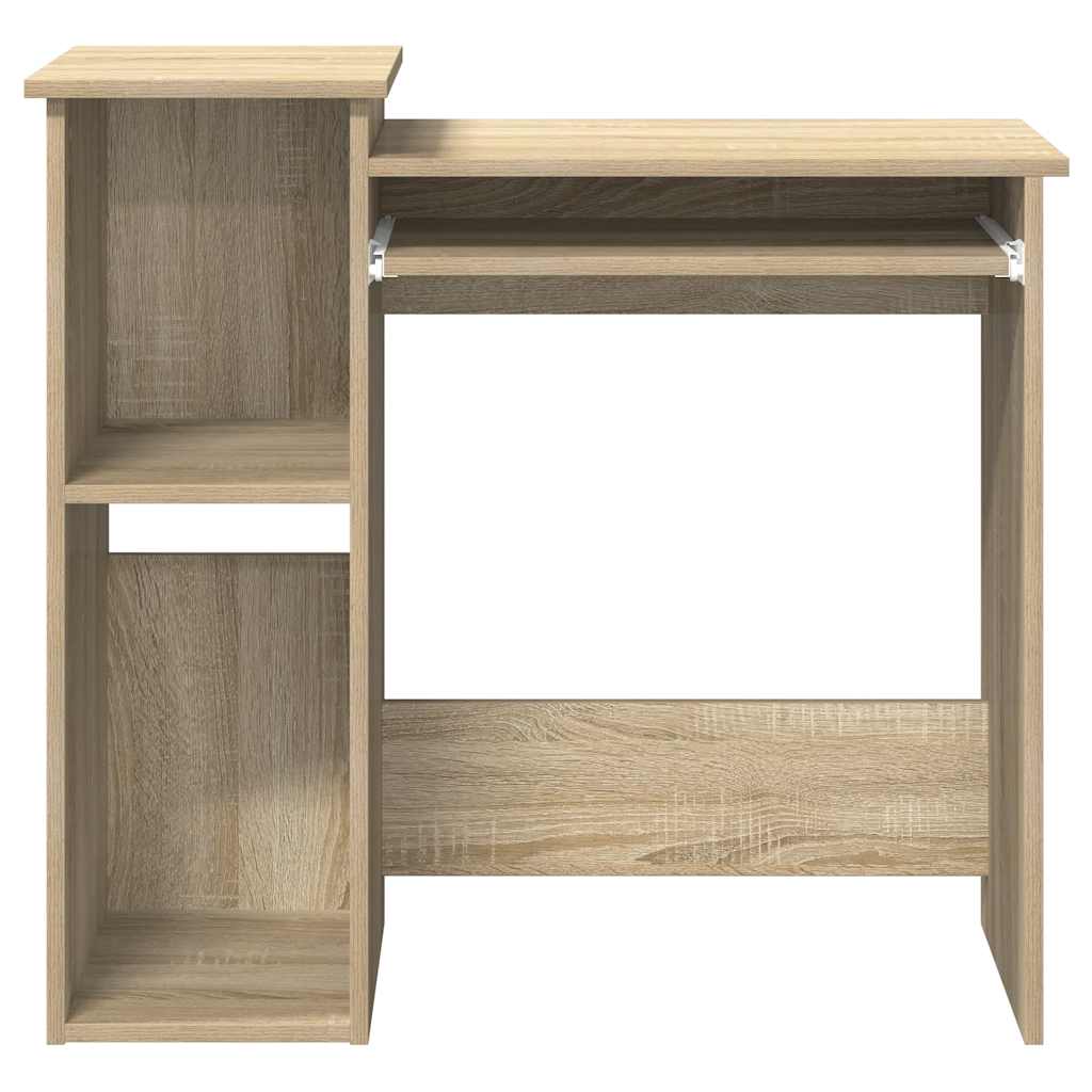 Desk with shelves Sonoma oak engineered wood