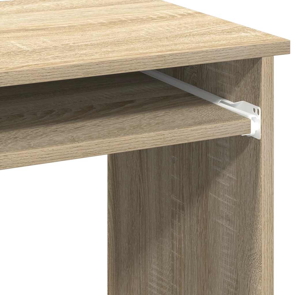 Desk with shelves Sonoma oak engineered wood