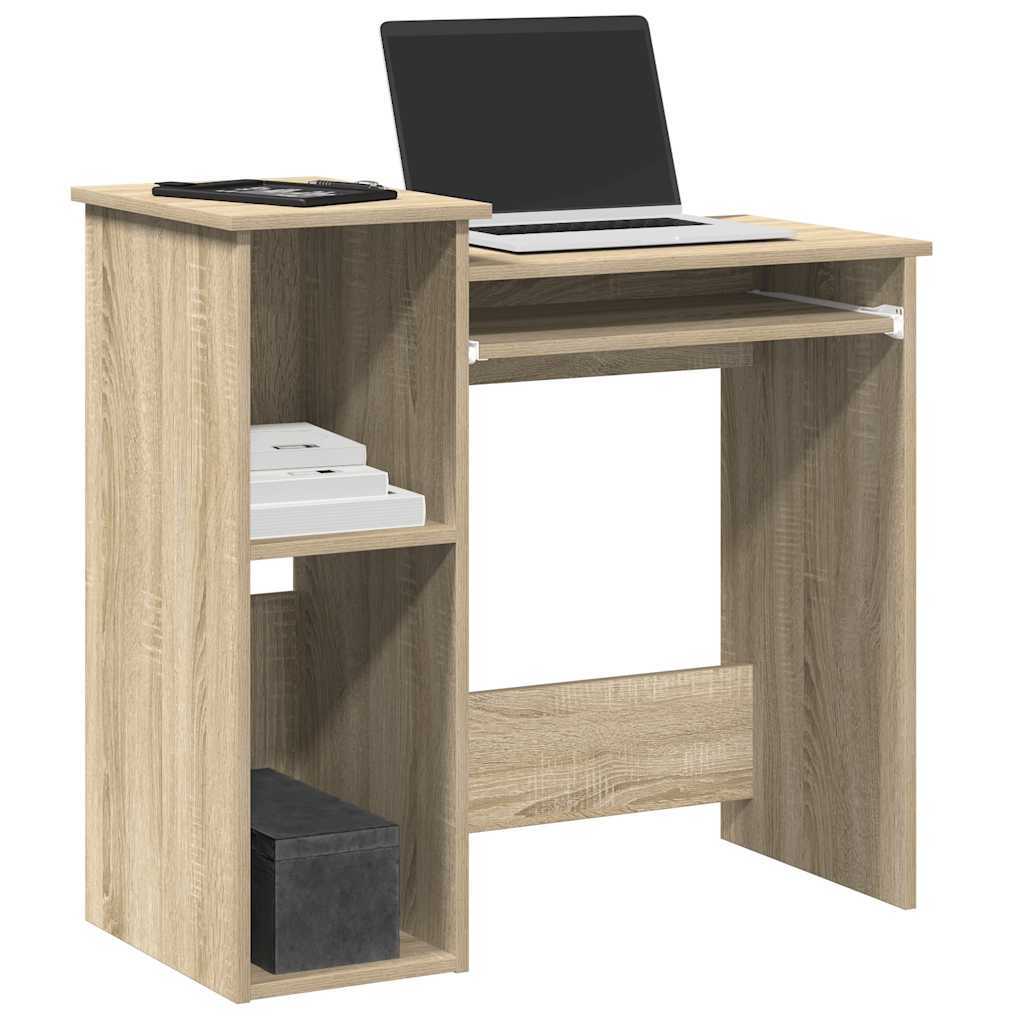 Desk with shelves Sonoma oak engineered wood