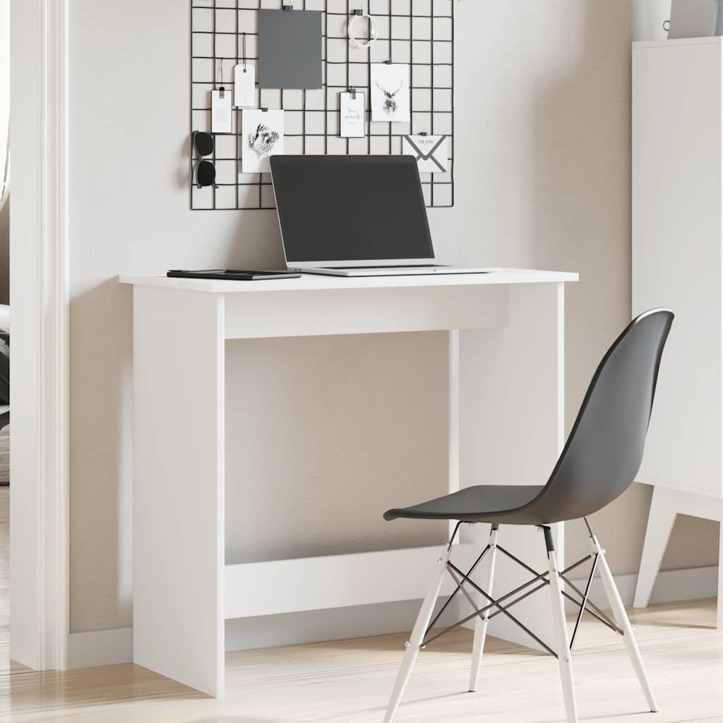 Desk, white, 80x40x75cm, particleboard