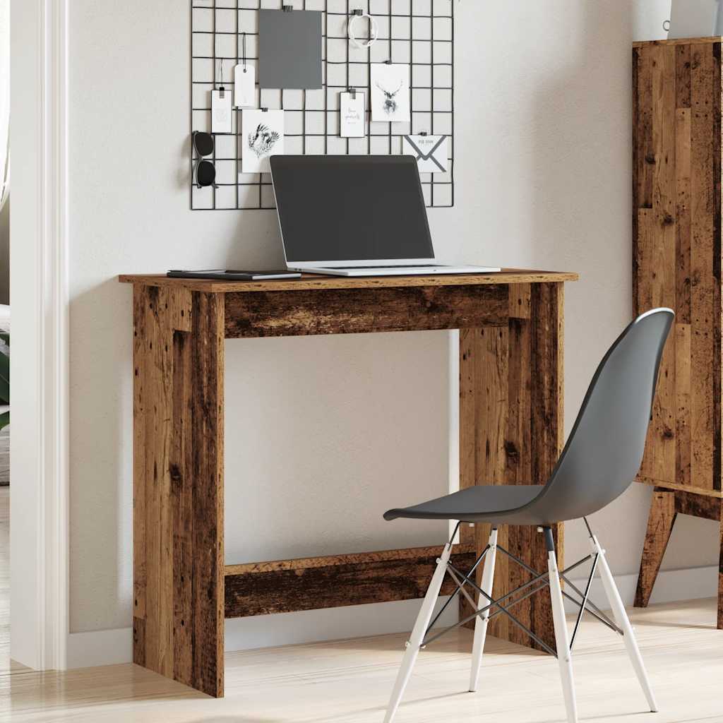 Desk, aged wood color, 80x40x75cm, particleboard