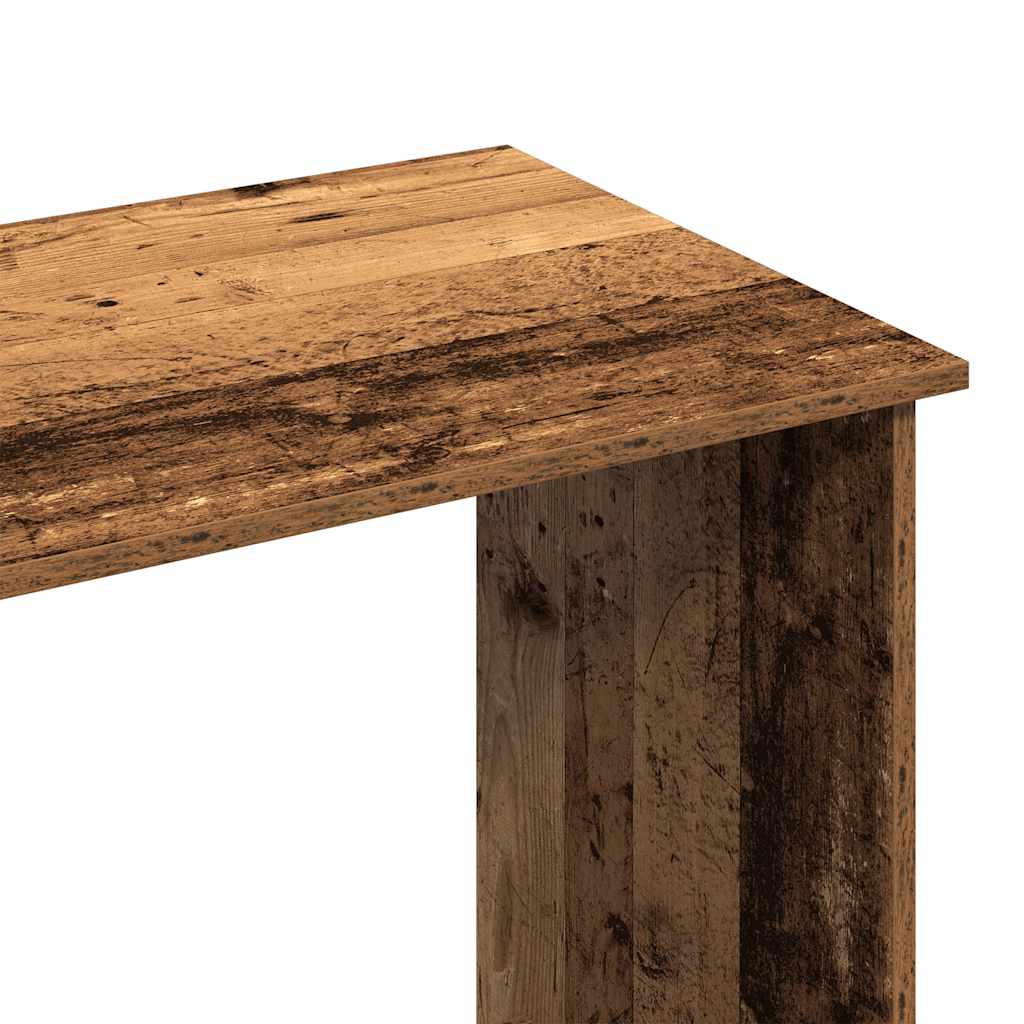 Desk, aged wood color, 80x40x75cm, particleboard