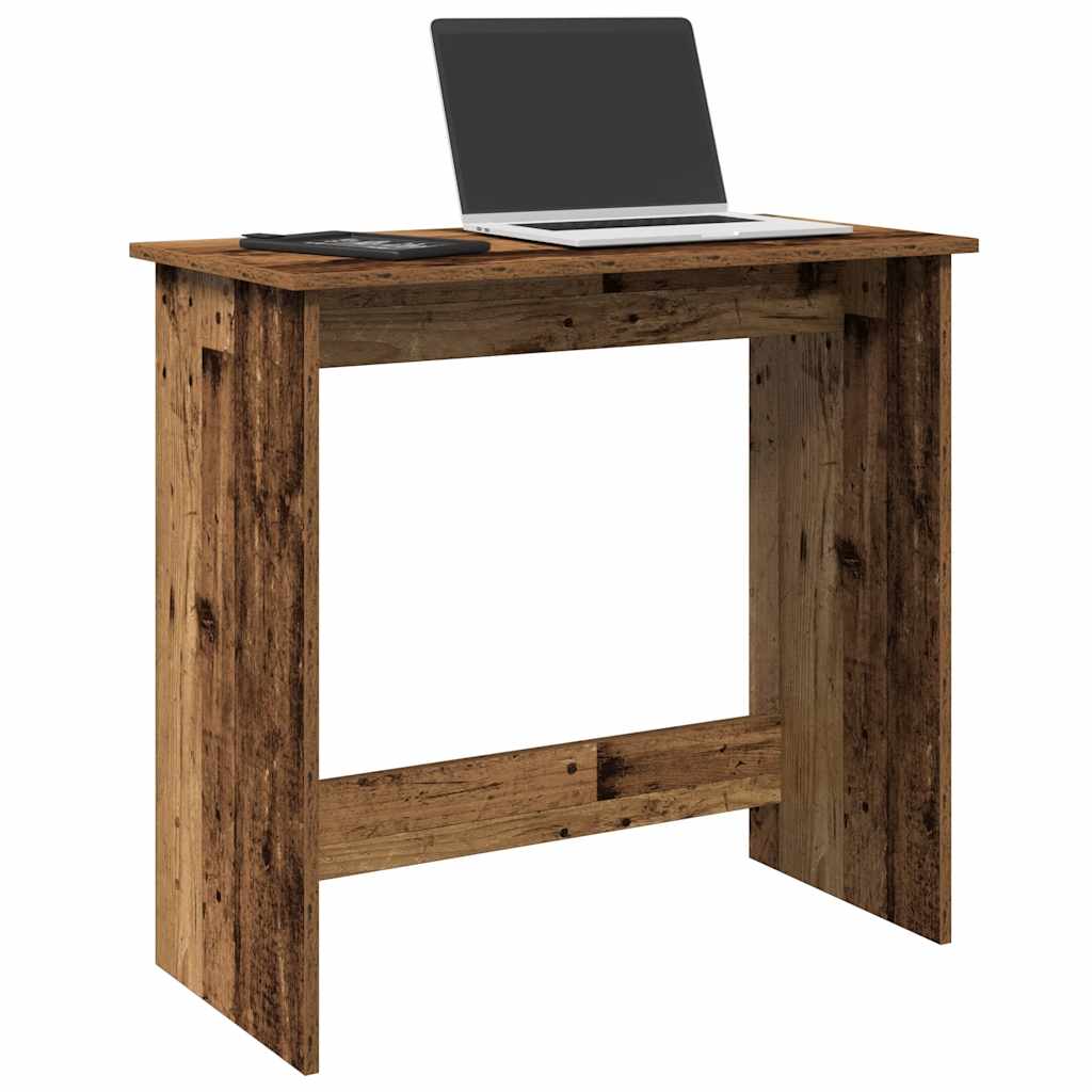Desk, aged wood color, 80x40x75cm, particleboard