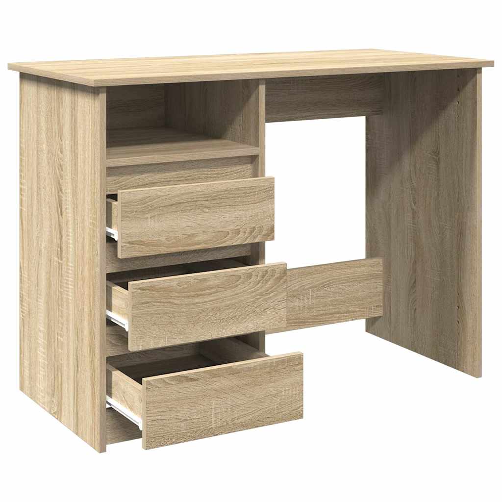 Desk, Sonoma oak, 102x50x75cm, engineered wood