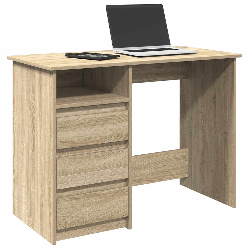 Desk, Sonoma oak, 102x50x75cm, engineered wood