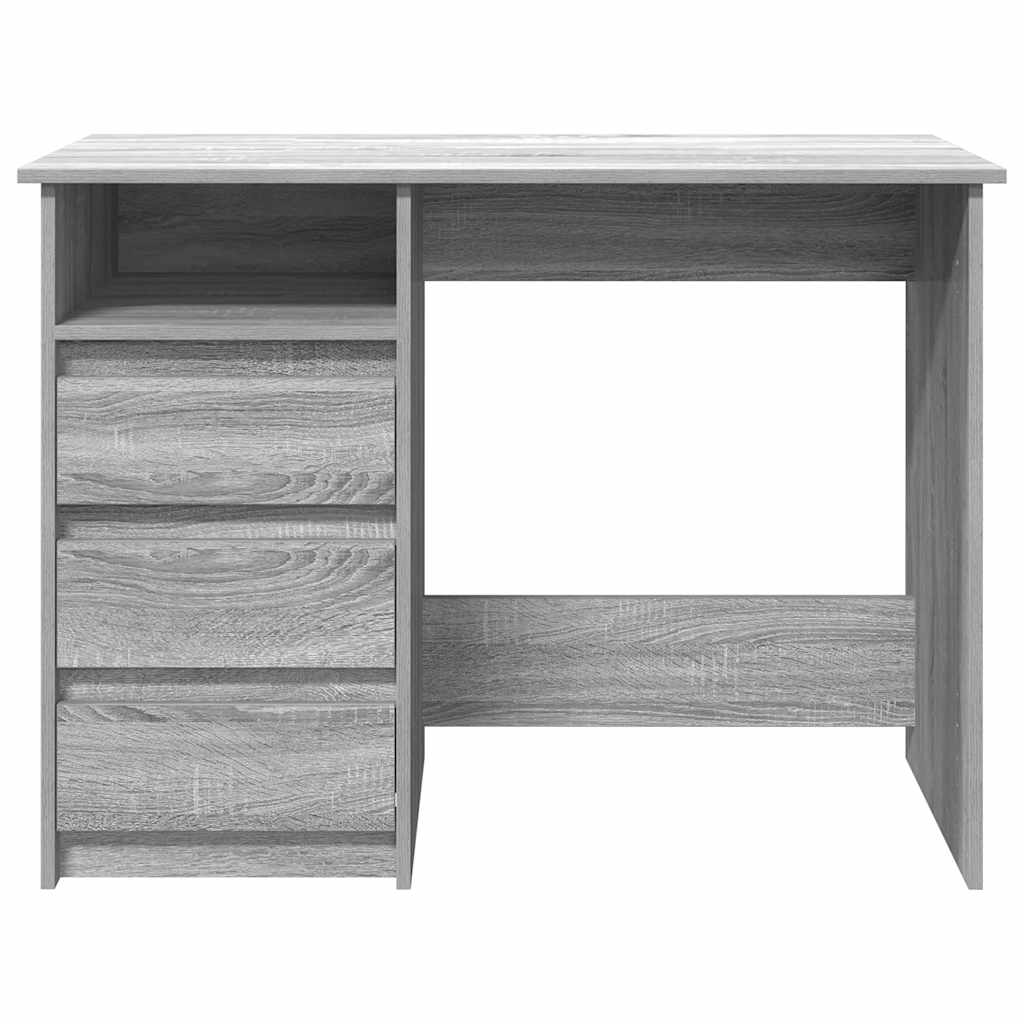 Desk, grey oak, 102x50x75cm, engineered wood
