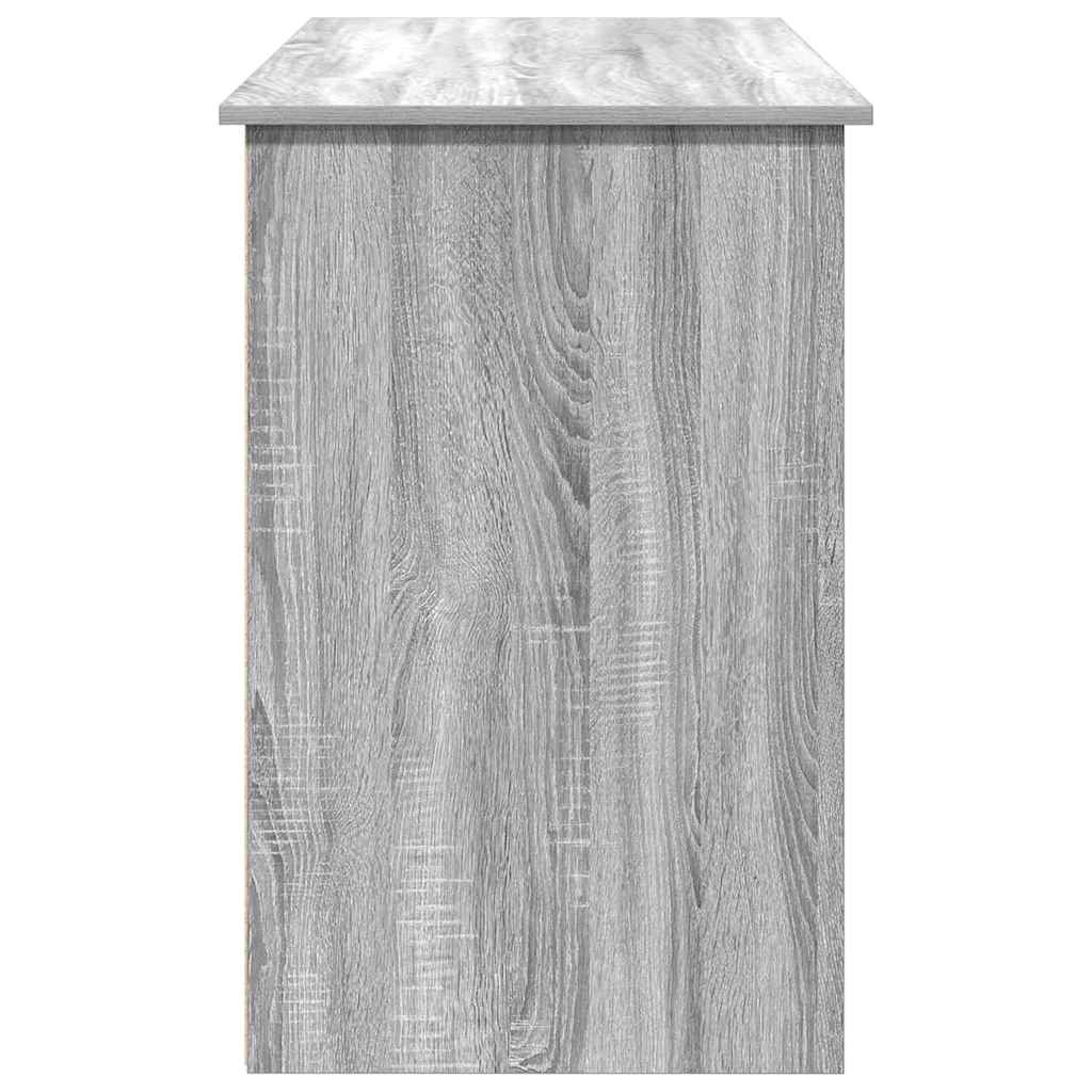 Desk, grey oak, 102x50x75cm, engineered wood
