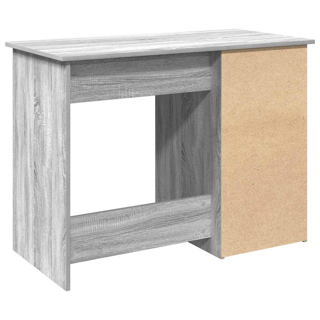 Desk, grey oak, 102x50x75cm, engineered wood