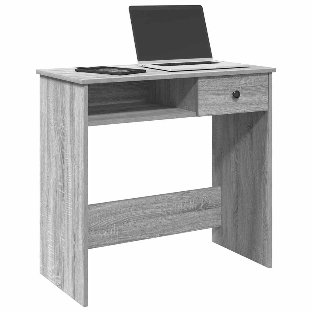 Desk, grey oak colour, 80x40x75cm, wood