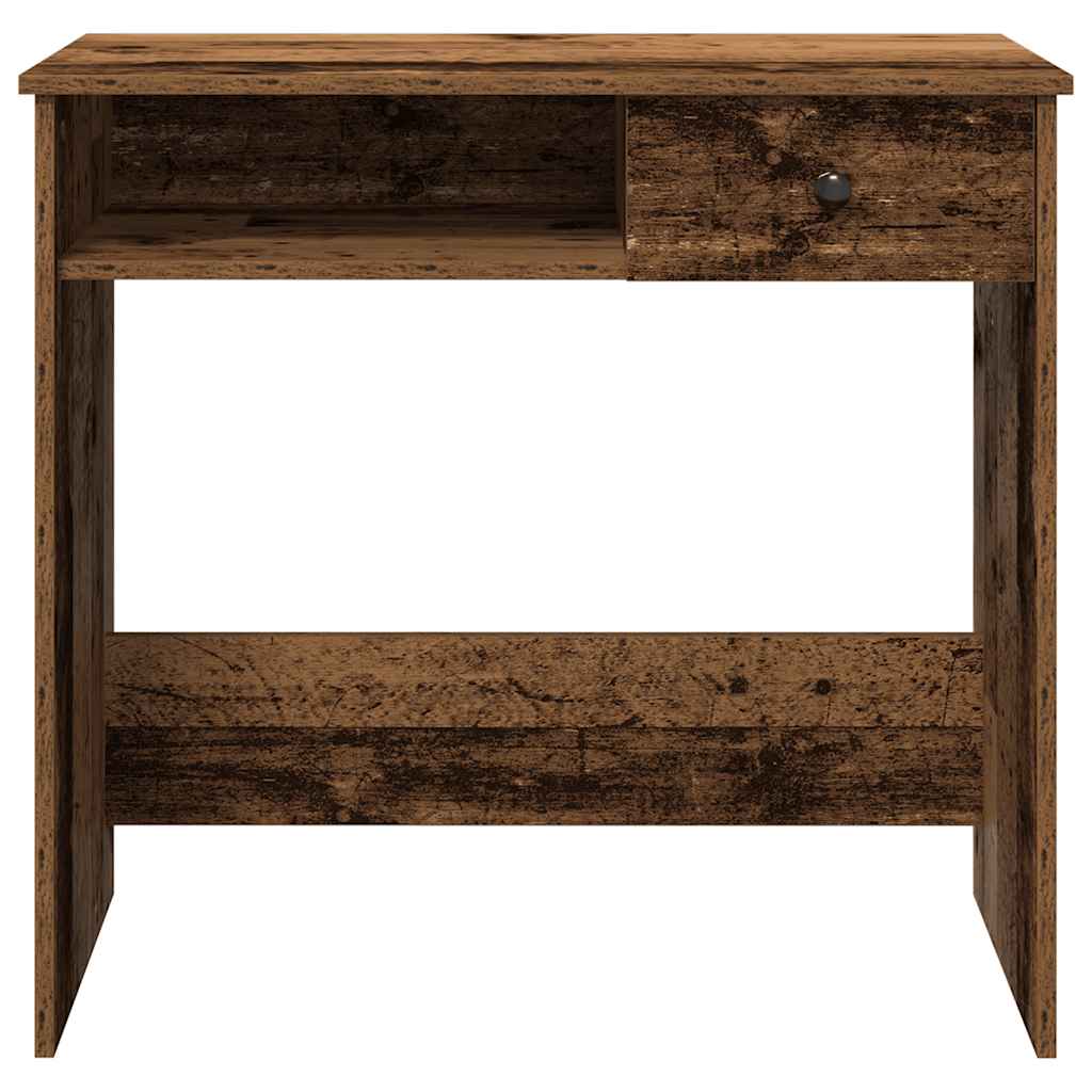 Desk, aged wood color, 80x40x75cm, particleboard