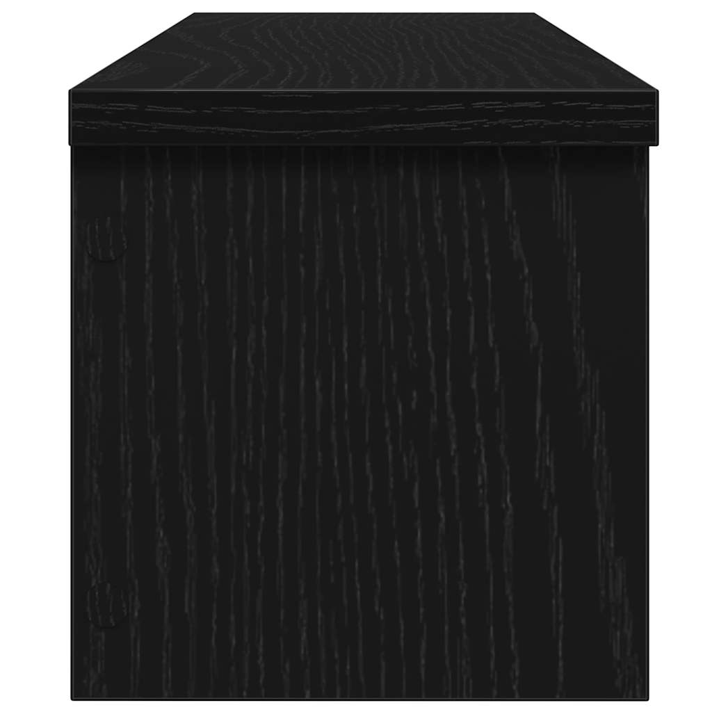 Virtuvės lentyna, sukraunama, juodas, 60x15x16cm, mediena