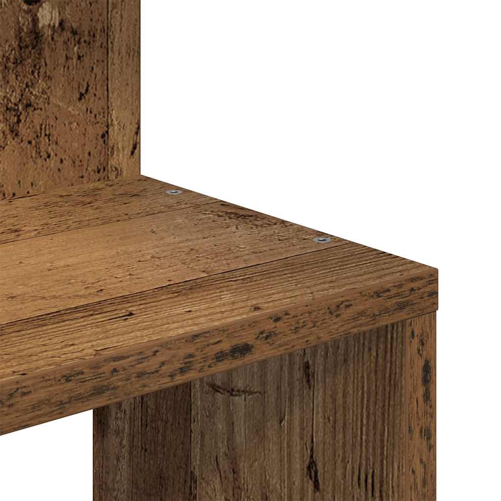 Corner wall shelf, wooden, 32x32x127.5cm, wood