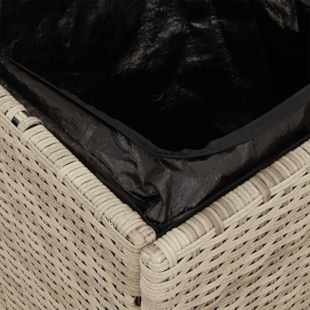 2 Garden Stools with Cushions Light Grey 40x40x43cm