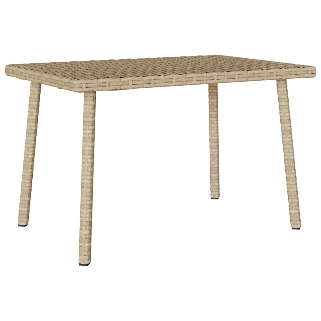Garden coffee table rectangular sand-colored 60x40x37 cm