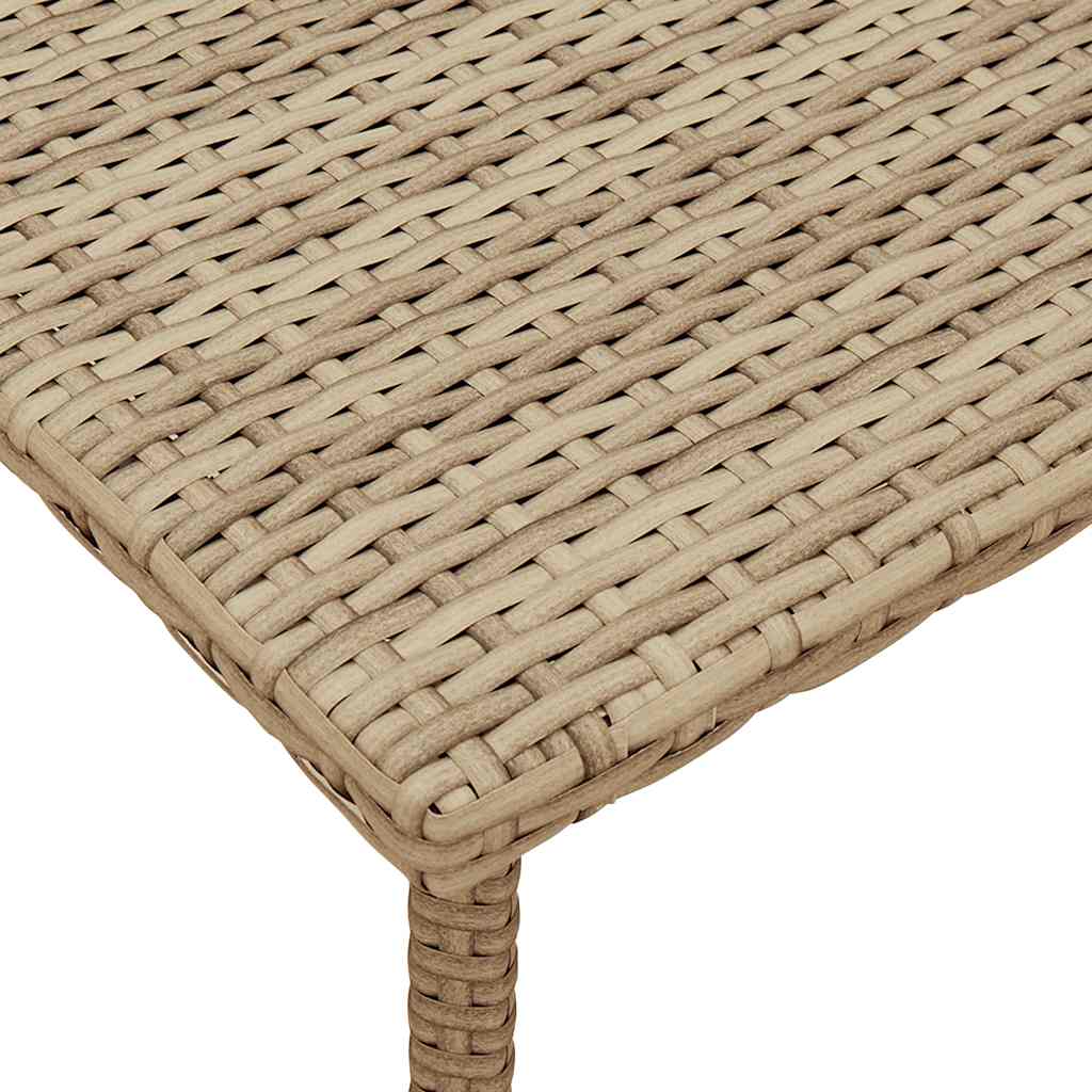 Garden coffee table rectangular sand-colored 60x40x37 cm