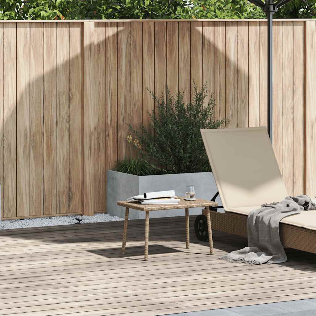 Garden coffee table rectangular sand-colored 60x40x37 cm