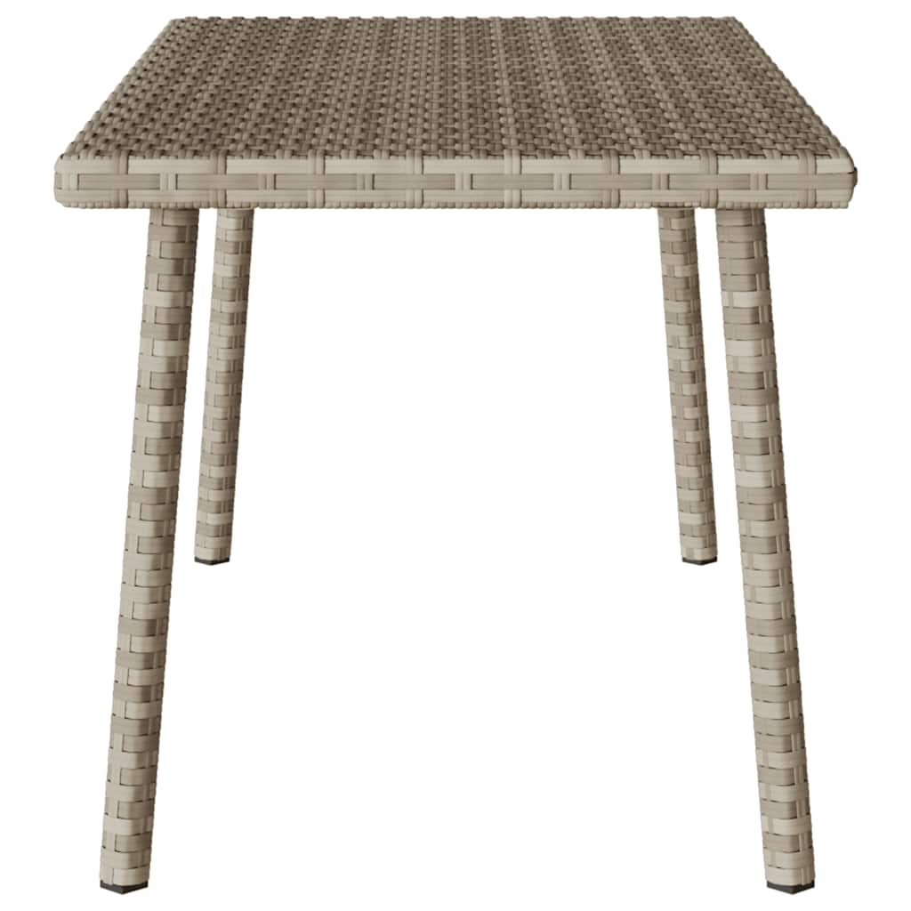 Garden coffee table rectangular light grey 80x40x37 cm