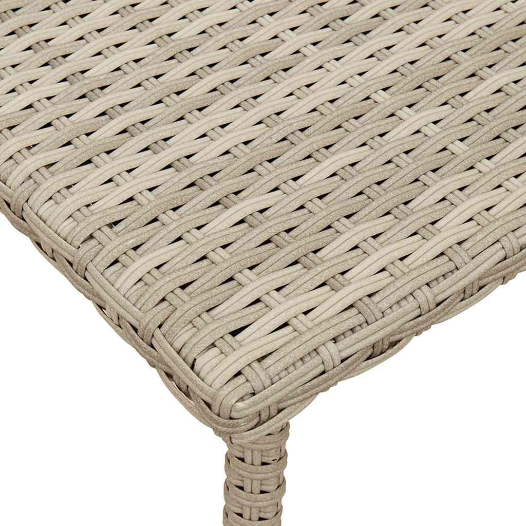 Garden coffee table rectangular light grey 80x40x37 cm