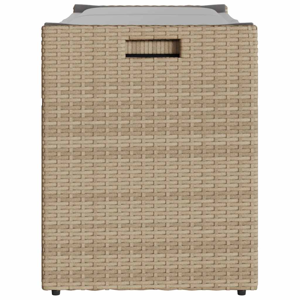 Lauko laikymo suolas su pagalvėlėmis smėlio spalvos 100 cm