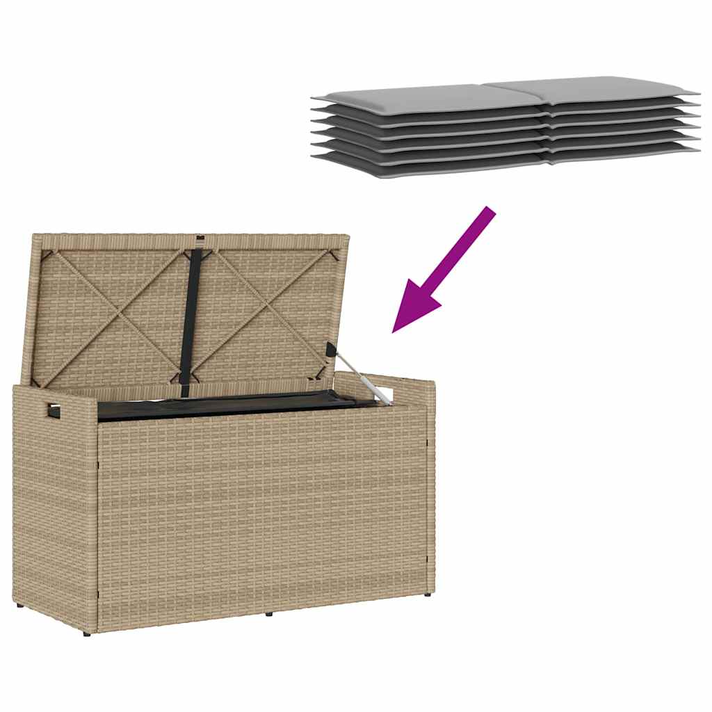 Lauko laikymo suolas su pagalvėlėmis smėlio spalvos 100 cm