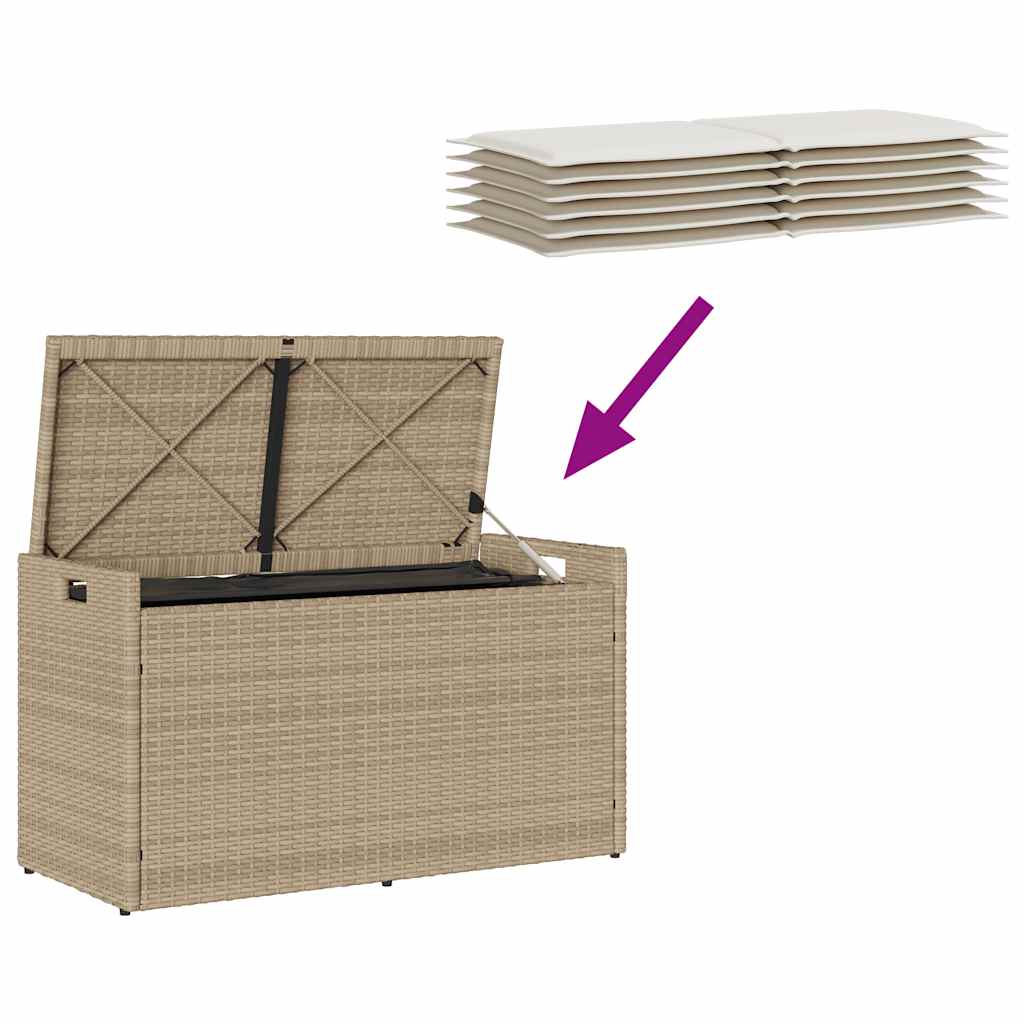 Lauko laikymo suolas su pagalvėlėmis smėlio spalvos 100 cm