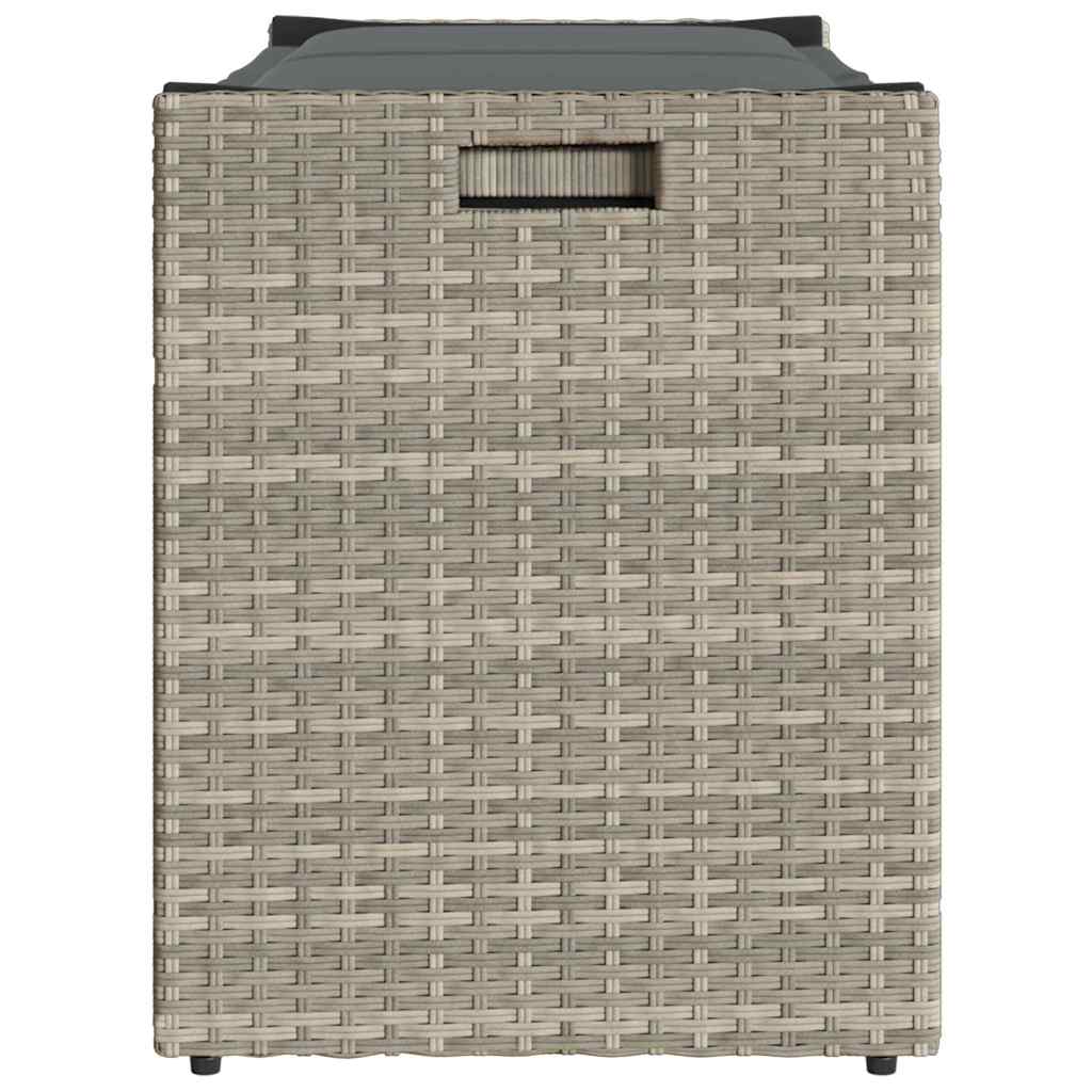 lauko laikymo suolas su pagalvėle šviesiai pilka 100 cm