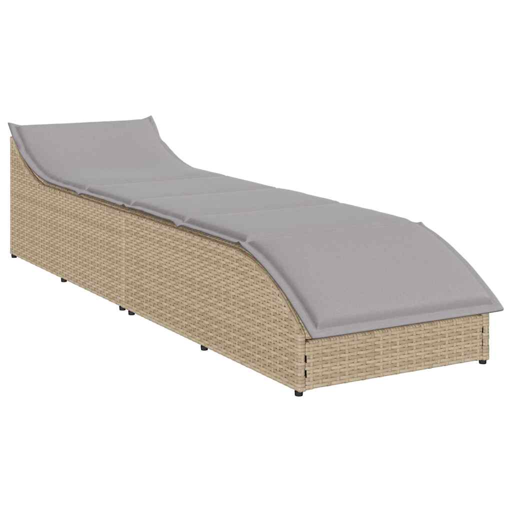foldable sun lounger with cushions for storage