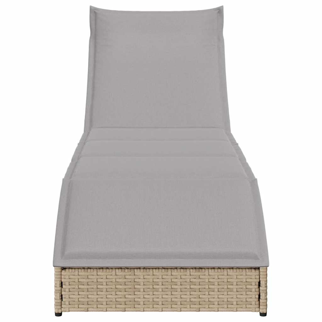 foldable sun lounger with cushions for storage