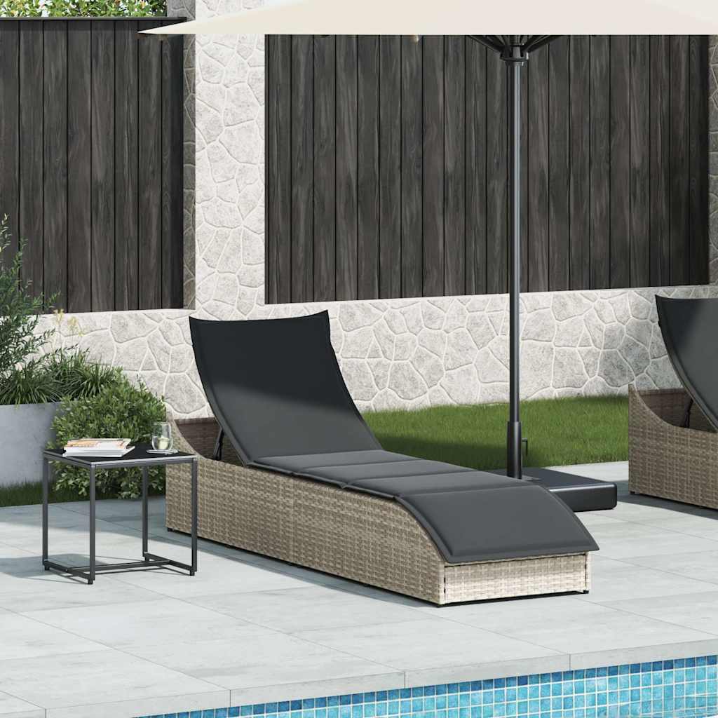 foldable sun lounger with cushions for storage