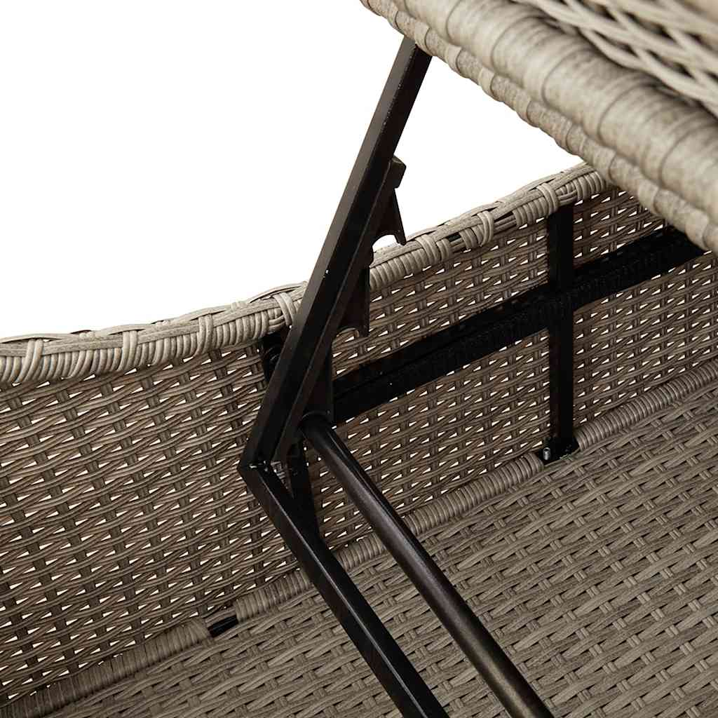 foldable sun lounger with cushions for storage