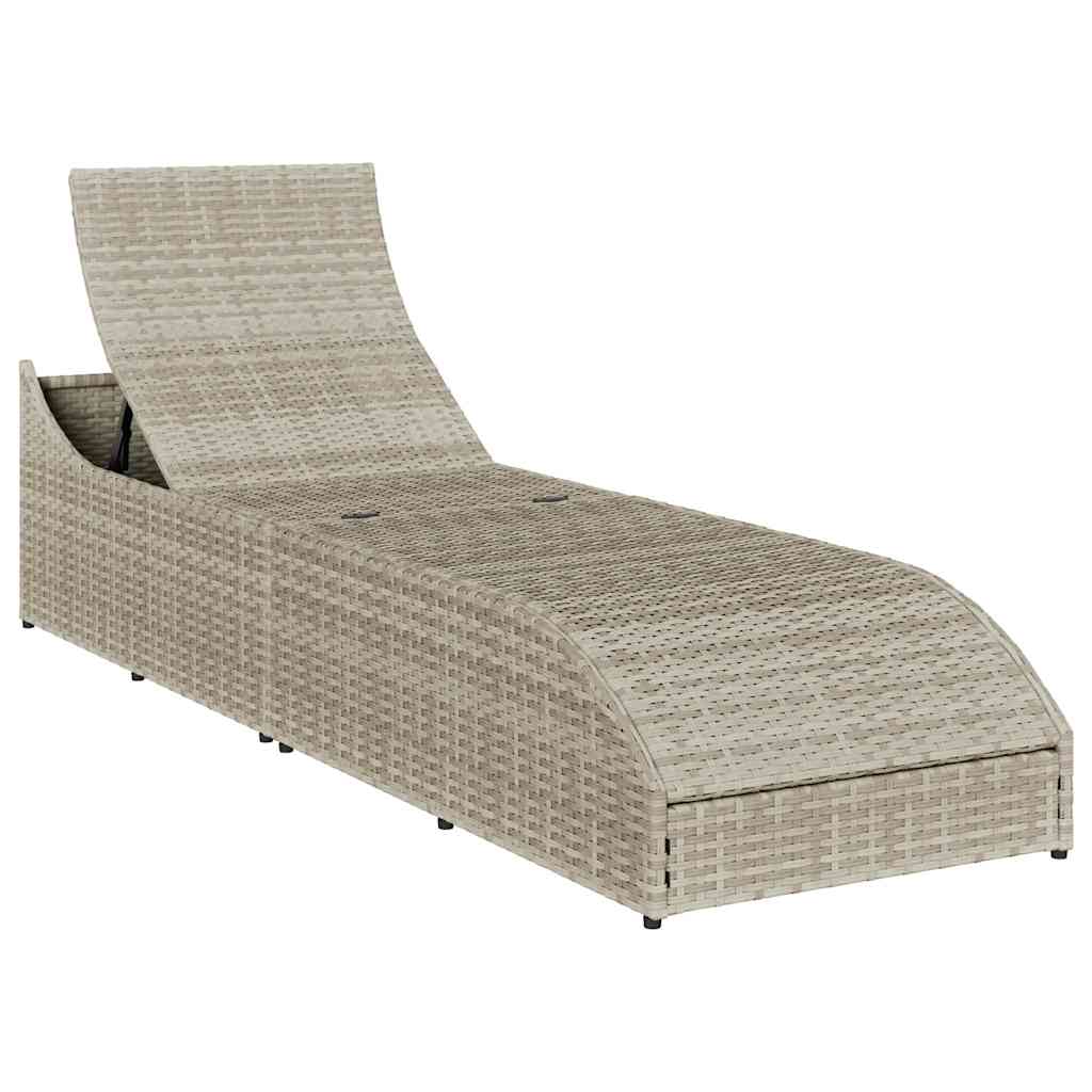 foldable sun lounger with cushions for storage