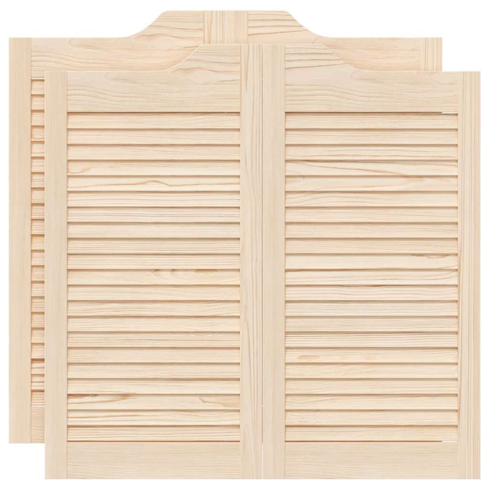 varstomos durys su žaliuzėmis, 2 poros 80x80 cm pušies masyvo