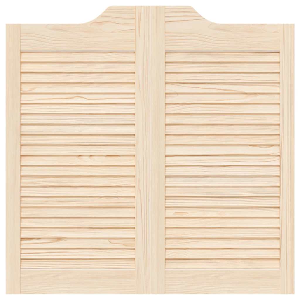 varstomos durys su žaliuzėmis, 2 poros 80x80 cm pušies masyvo