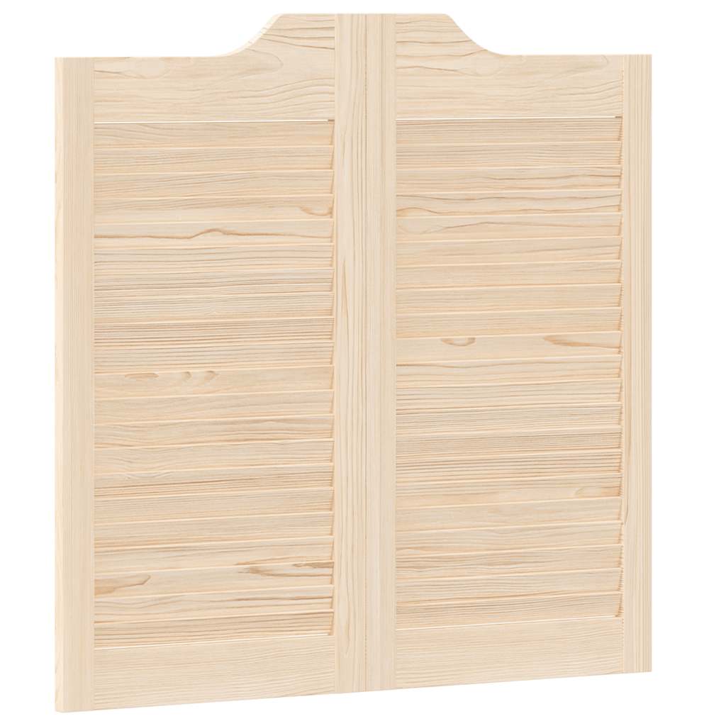 varstomos durys su žaliuzėmis, 2 poros 80x80 cm pušies masyvo