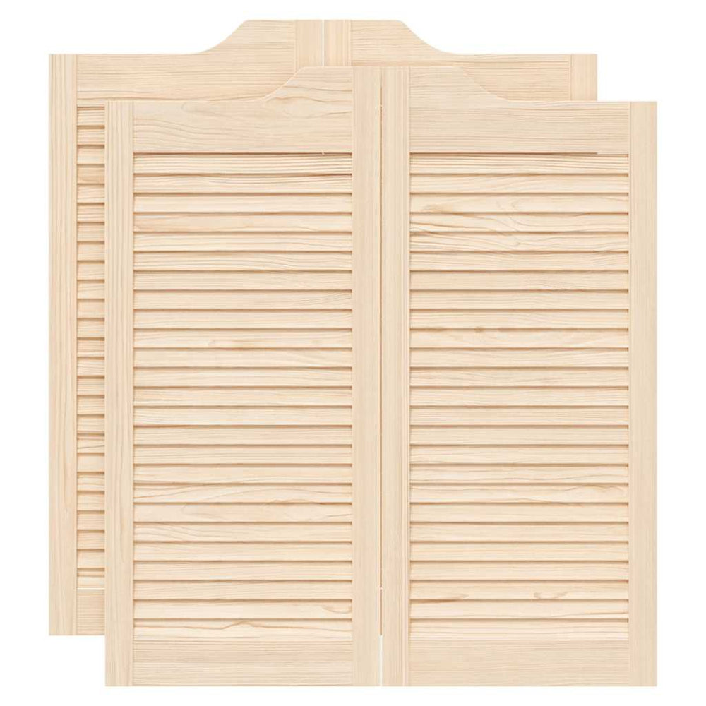varstomos durys su žaliuzėmis, 2 poros 90x80 cm pušies masyvo