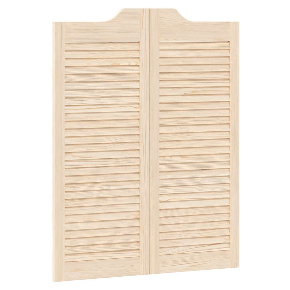 varstomos durys su žaliuzėmis, 1 pora 100x80 cm pušies masyvo