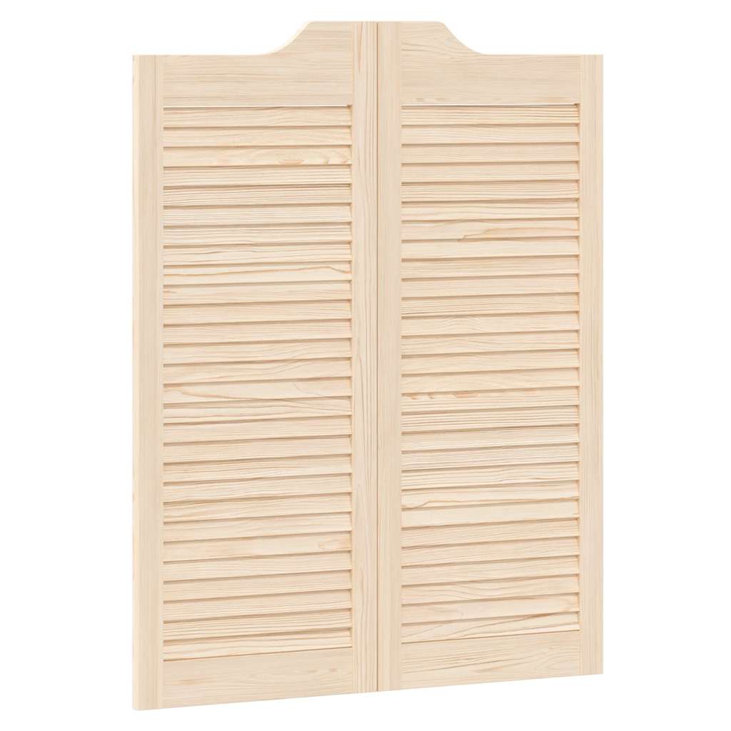 varstomos durys su žaliuzėmis, 1 pora 100x80 cm pušies masyvo