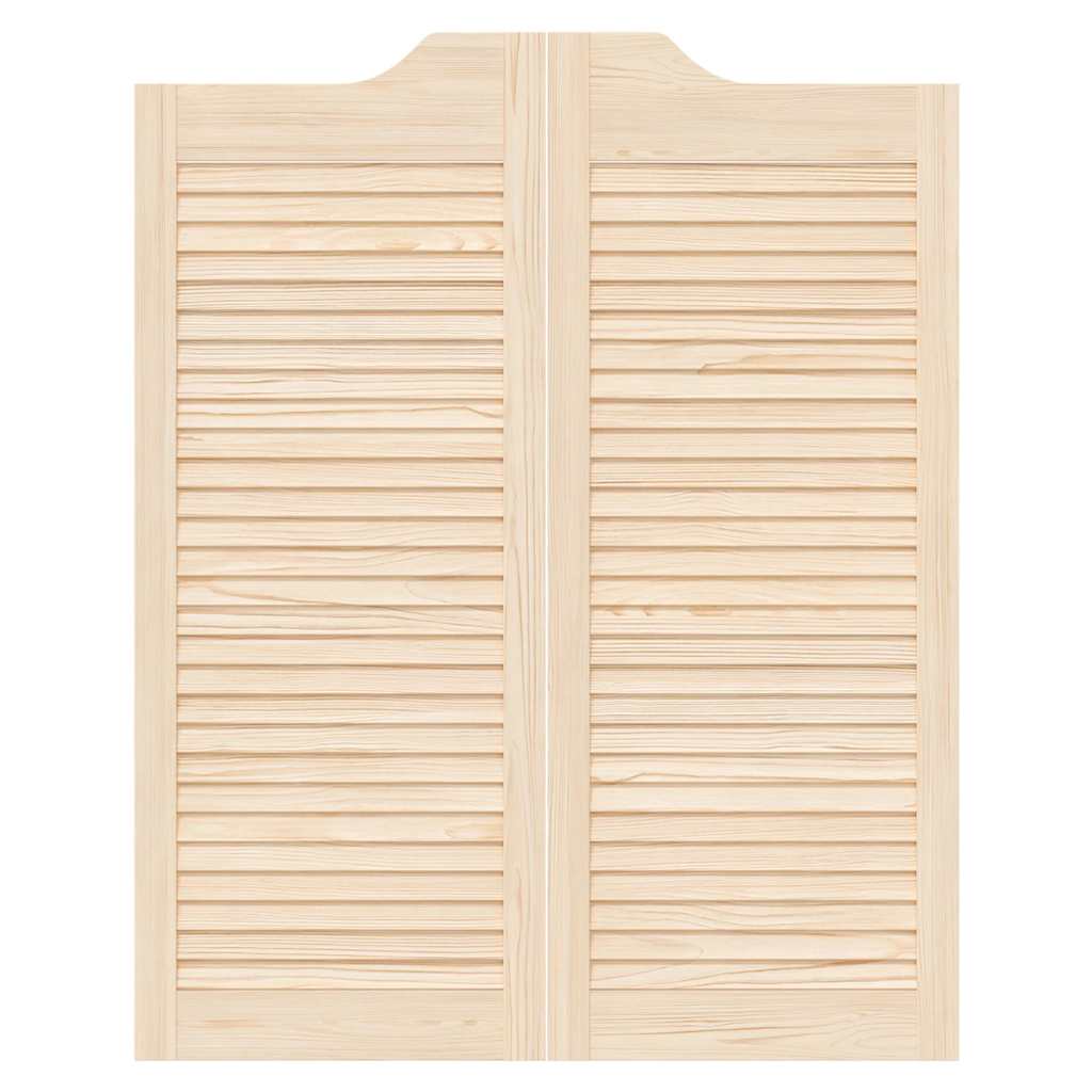 varstomos durys su žaliuzėmis, 1 pora 100x80 cm pušies masyvo
