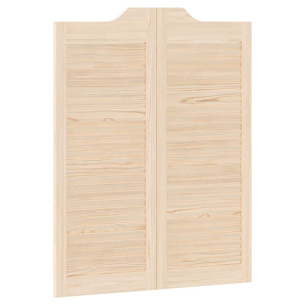 varstomos durys su žaliuzėmis, 1 pora 100x80 cm pušies masyvo