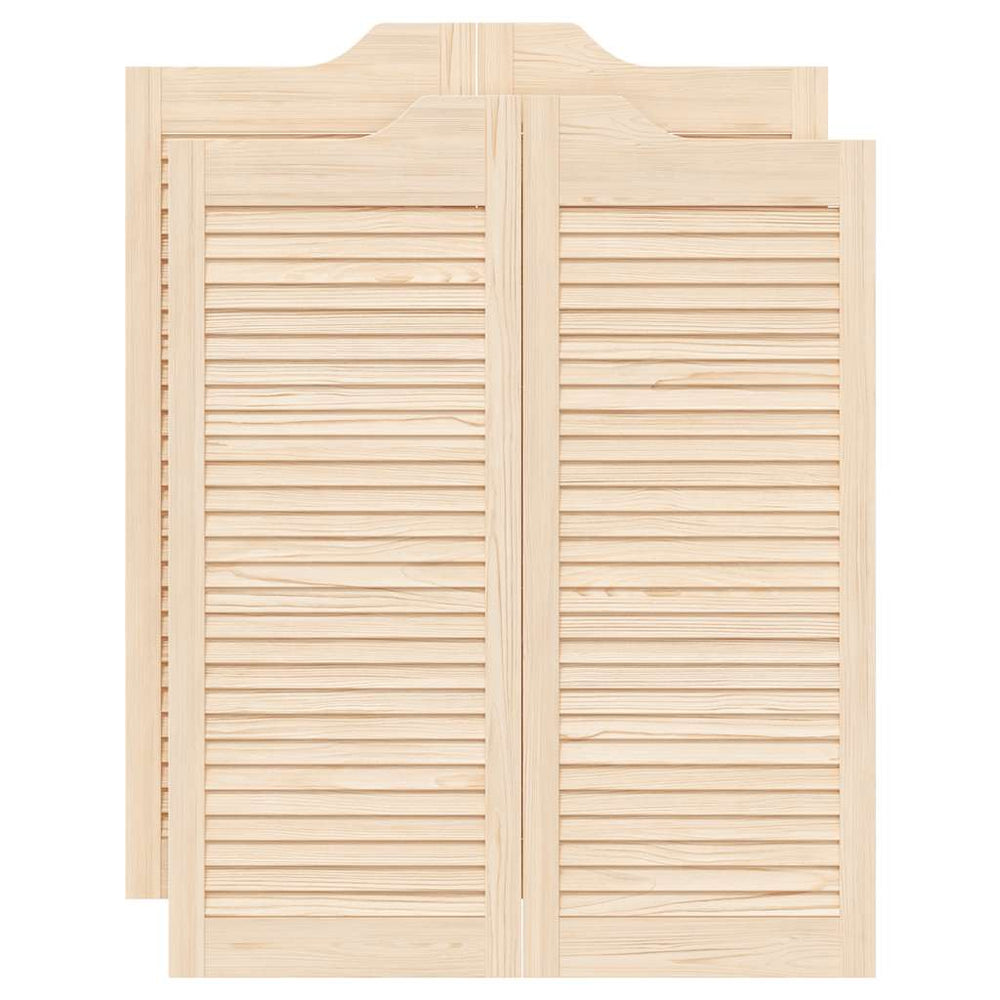 varstomos durys su žaliuzėmis, 2 poros 100x80 cm pušies masyvo