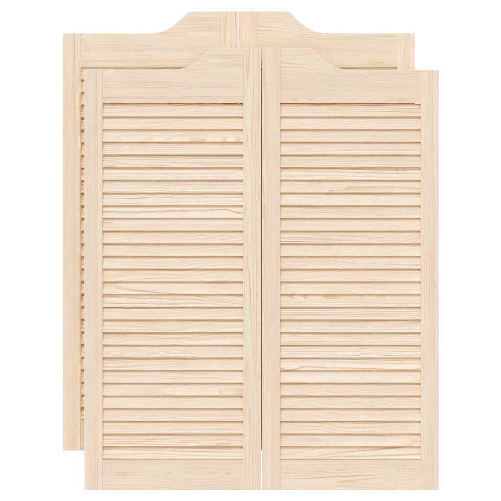 varstomos durys su žaliuzėmis, 2 poros 100x80 cm pušies masyvo