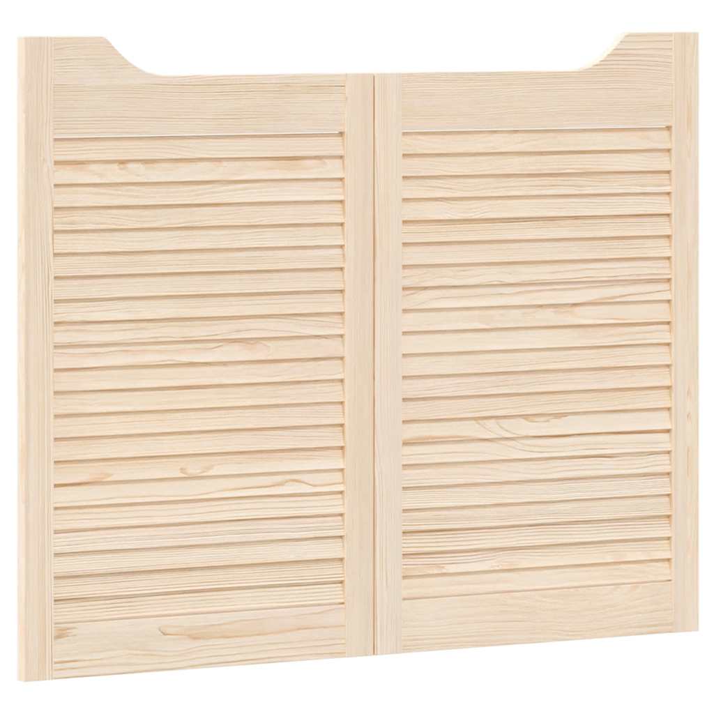 varstomos durys su žaliuzėmis, 1 pora 80x100 cm pušies masyvo