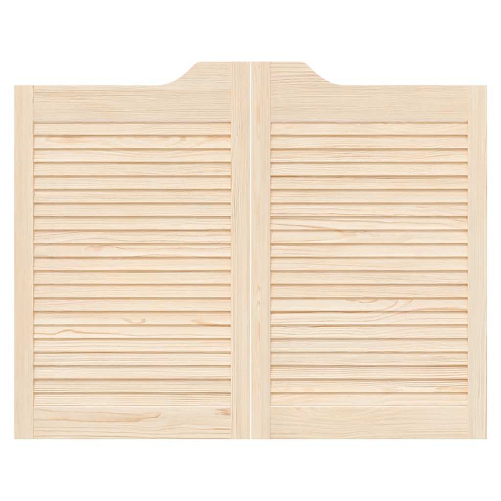 varstomos durys su žaliuzėmis, 1 pora 80x100 cm pušies masyvo